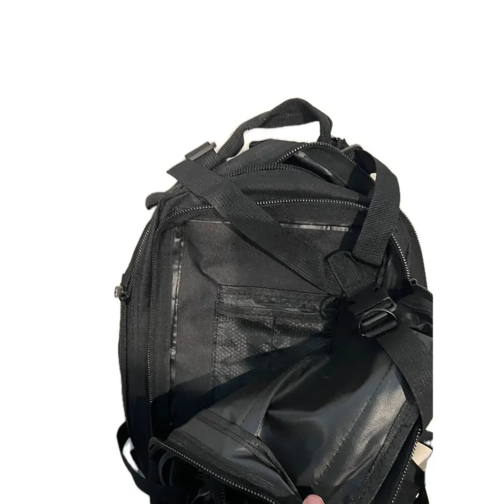 No Label Small Tactical Backpack Black 18L